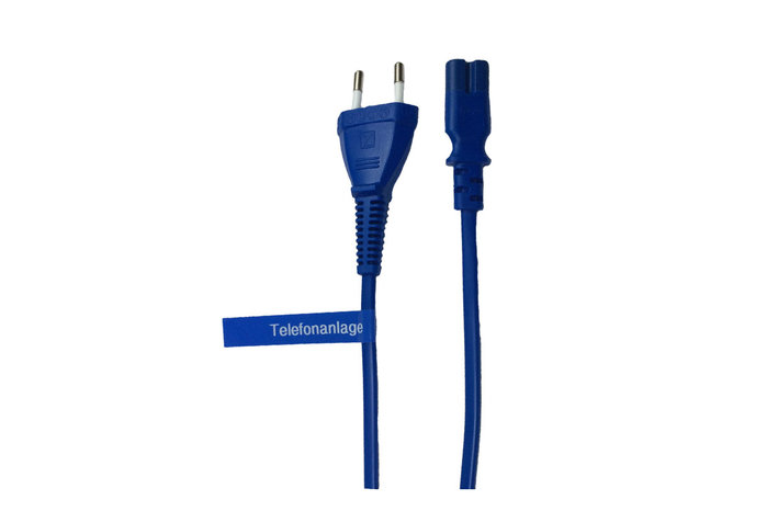 Produktbild - Kaltgeräte-Netzkabel blau 1,8m