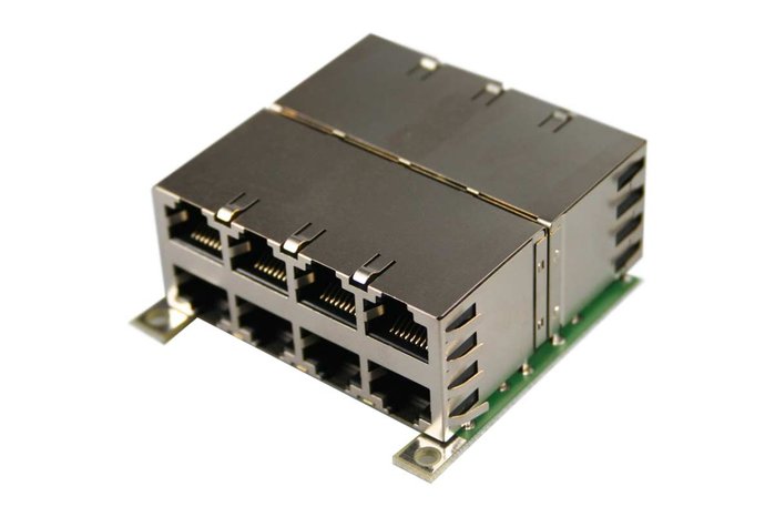 Produktbild - Aastra Jack Module 2x4RJ45. 8-wire