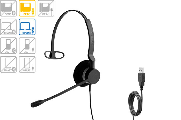 Produktbild - Jabra Headset BIZ 2300 Mono USB