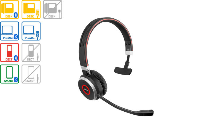 Produktbild - Jabra Evolve 65 SE UC Mono