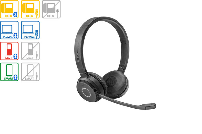 Produktbild - Jabra Evolve 65 TE UC Stereo